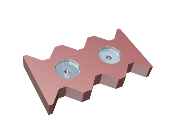 Contre-couteau central 285x155x38, Hardox, version 80 pour Vecoplan Vecoplan VEZ