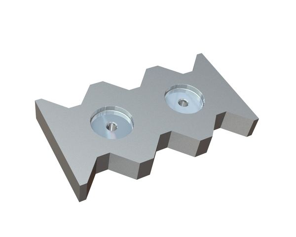 Contre-couteau central 285x155x38 Premium Line, version 80, version W9 pour Vecoplan Vecoplan VEZ