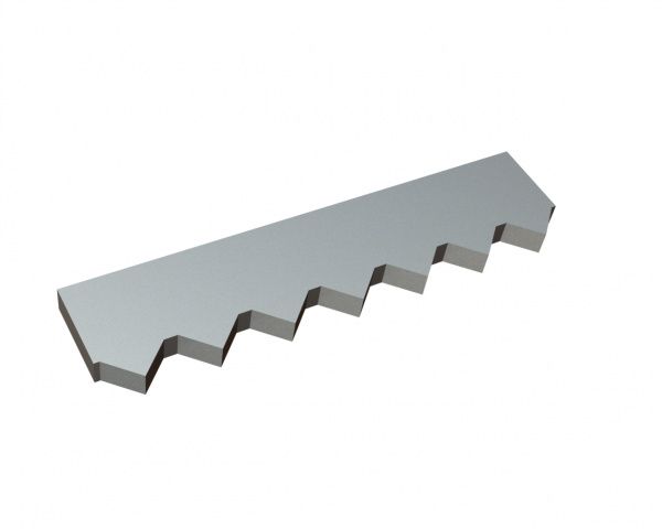 Contre-couteau central extérieur 453x107x25 Premium Line, version 60, version X pour Vecoplan Vecoplan VAZ 2500
