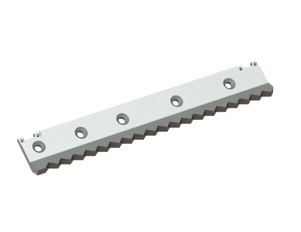Contre-couteau coudé 705x114x35, 5 trous fraisés, version X pour Weima Maschinenbau GmbH 