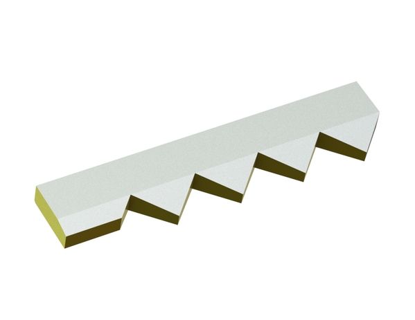 Contre-couteau droit 440x98x28 Eco Line, version 80, version X pour Vecoplan 