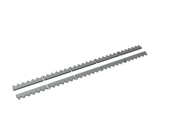Contre-couteau en 10 parties 2495x96x25, Creusabro, version 80 pour Vecoplan Vecoplan VNZ 250 XL