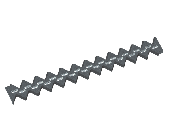 Contre-couteau en 12 parties 2491x303x42, version 140, renforcé pour Vecoplan Vecoplan VVZ
