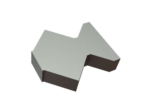 Contre-couteau extérieur 215x200x50, Premium Line, version 110, Creusabro pour Untha Untha XR