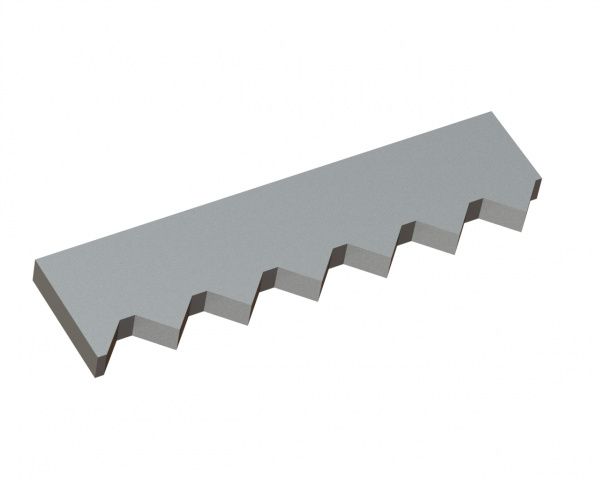 Contre-couteau extérieur 422x108x25 Premium Line, version 60, version X pour Vecoplan 