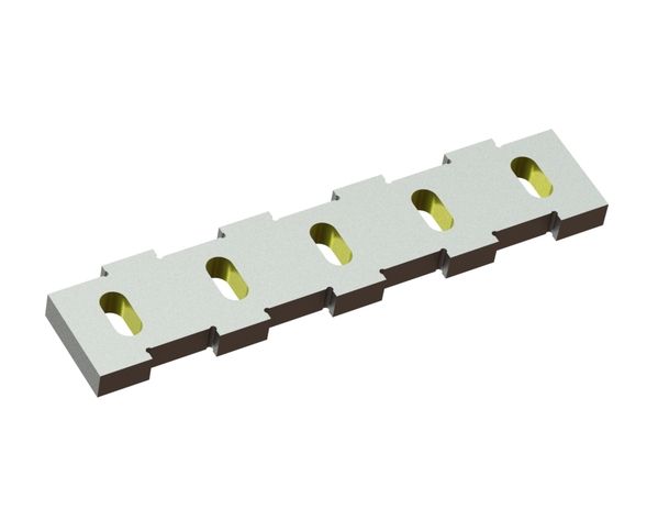 Contre-couteau pour rotor étagé, 493x106x27, Eco Line, version 61/59, version X pour Lindner Recyclingtech 