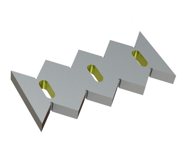 Contre-lame 308x144x27, Eco Line, version 65, version W9 pour Lindner Recyclingtech Lindner Antares