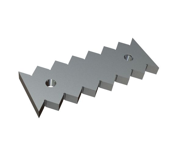 Contre-lame 345x129x27, Premium Line, version 43, version W9 pour Lindner Recyclingtech Lindner Universo