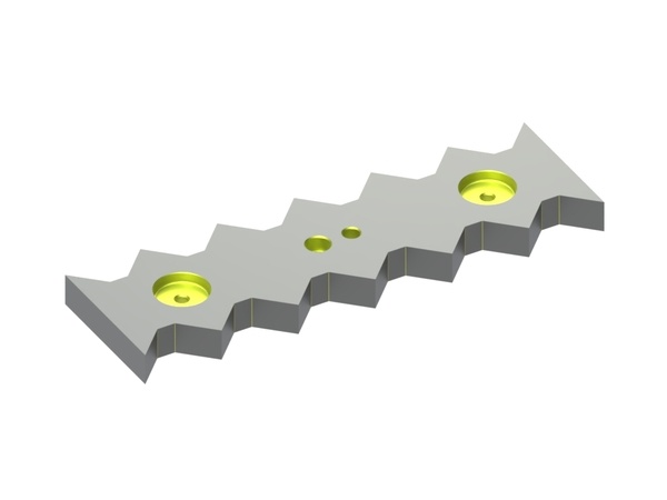 Contre-lame 413x127x28 Eco Line version 60 , X-version pour Vecoplan Vecoplan VEZ