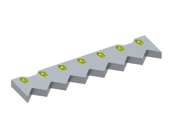 Contre-lame 557x121x30 Eco Line version 60, W-version pour Bano Recycling s.r.l. 