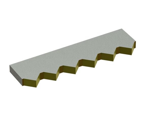 Contre-lame centre 388x107x25 Eco Line pour Vecoplan Vecoplan VAZ 2500