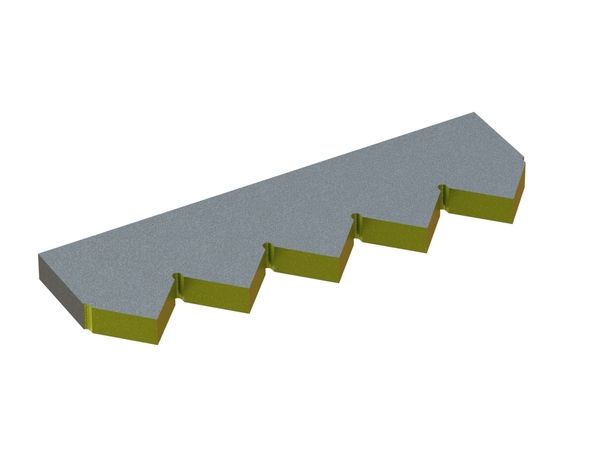 Contre-lame centre 409x124x25 Eco Line pour Vecoplan Vecoplan VAZ 2500