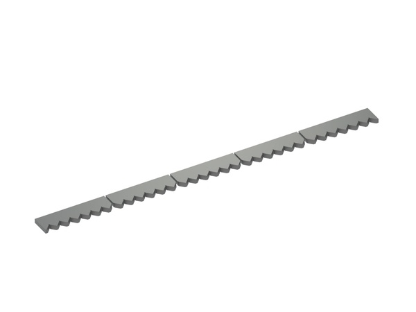 Contro-coltello 1993.4x116x25 in 5 pezzi, passo del dente 63.8, variante X per Vecoplan 