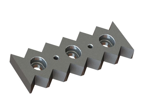 Controcoltello 257x96x28 Premium Line, versione 40, versione W9 per Vecoplan 