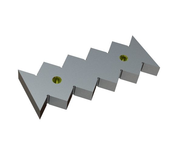 Controcoltello 269x106x27, Eco Line, versione 43, versione W9 per Lindner Recyclingtech Lindner Vega