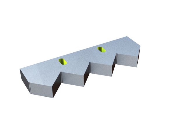 Controcoltello 279x90x30 Eco Line, versione 50, versione X per Amis | Zerma 