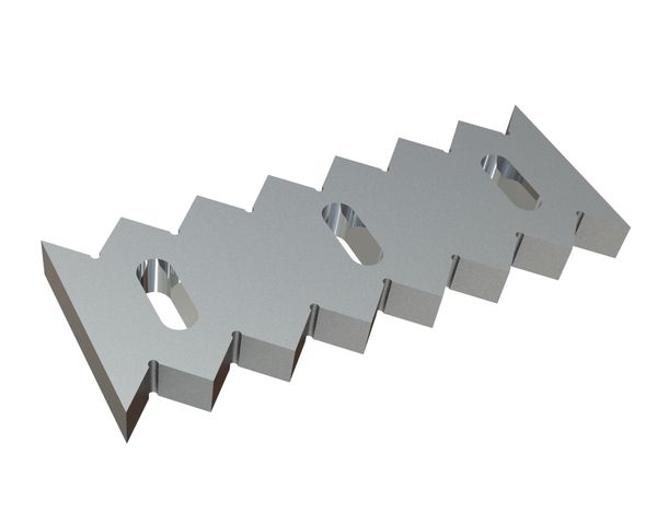 Controcoltello 308x116x27, Premium Line, versione 43, versione W9 per Lindner Recyclingtech 