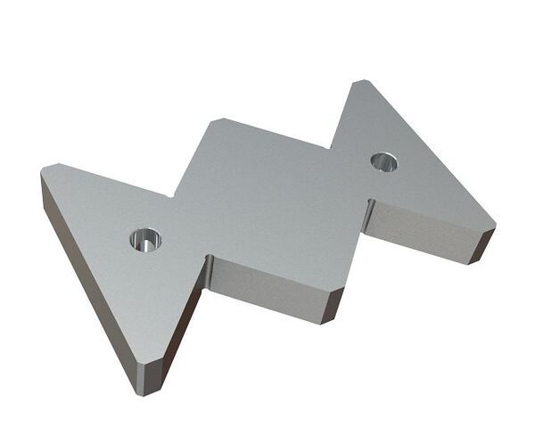 Controcoltello 345x215x47, versione 117, versione B1 per Lindner Recyclingtech 