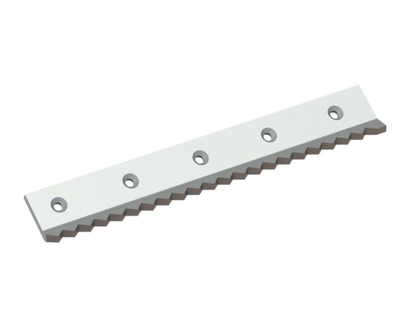 Controcoltello 775x120x15 Premium Line, 5 fori svasati, versione X per Weima Maschinenbau GmbH 