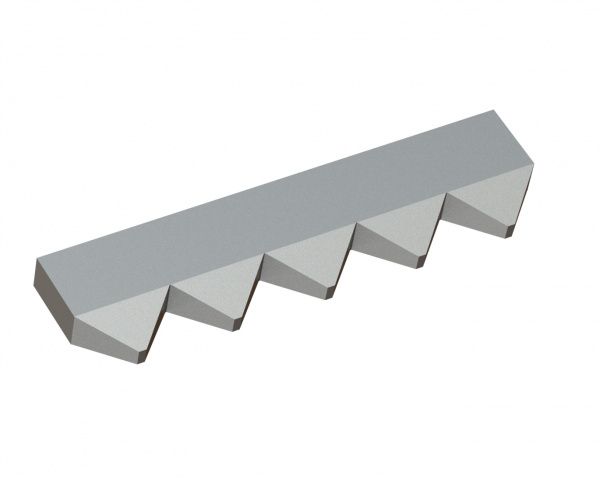 Controcoltello centrale 318x78x25 Premium Line, versione 60, versione W per Vecoplan 