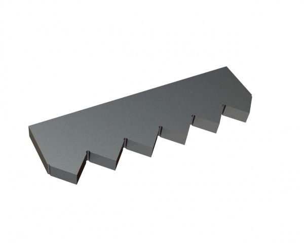 Controcoltello centrale 382x115x25, Creusabro, versione 60 per Vecoplan 