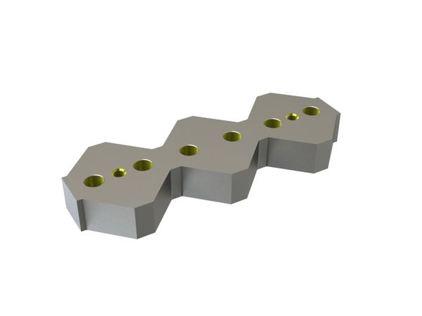Controcoltello centrale 490x180x60 Eco Line, versione 130, versione W9 per Untha Untha XR 2000