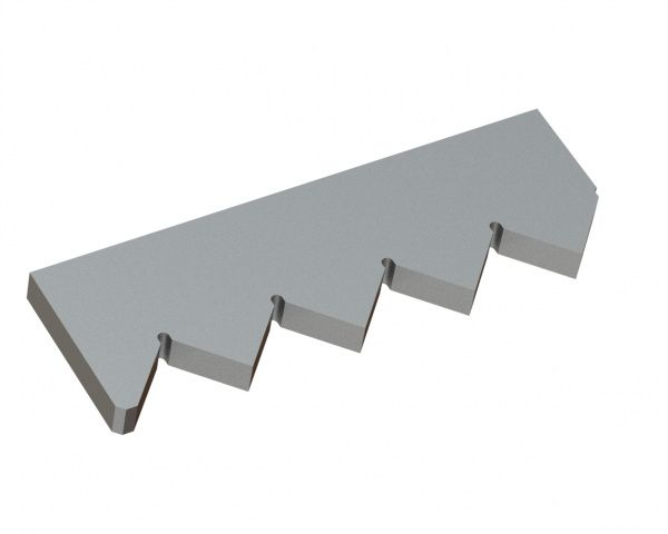 Controcoltello esterno 381x125x25 Premium Line, versione 80, versione X per Vecoplan Vecoplan VAZ 2500