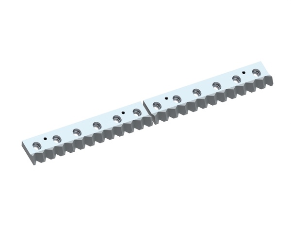 Controcoltello in 2 pezzi 1068x108x36 Premium Line, versione 40, versione X per Vecoplan 