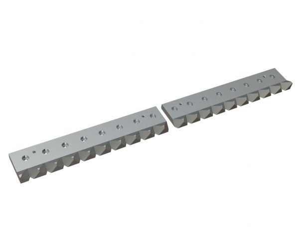 Controcoltello in 2 pezzi 1302x131x39 Premium Line, versione 60, versione B1 per Vecoplan Vecoplan VAZ 1300