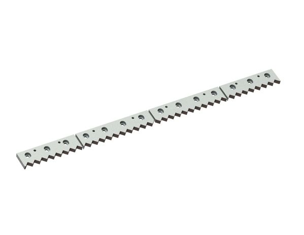 Controcoltello in 4 pezzi 1593x99x25 Premium Line, passo denti 43, versione X per Vecoplan 
