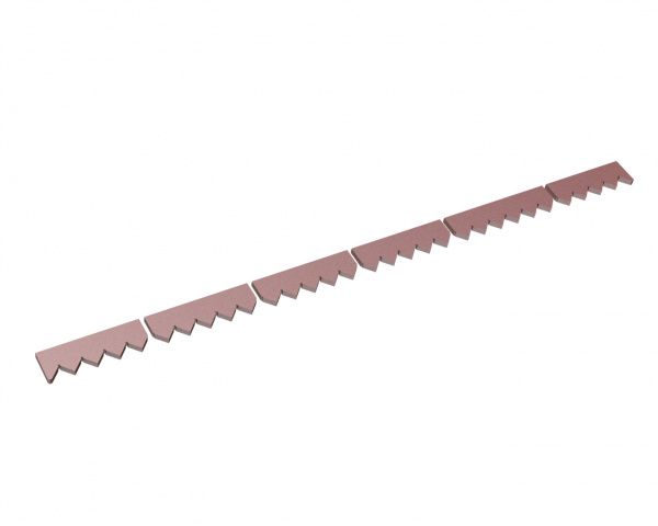 Controcoltello in 6 parti 2485x124x25, versione 80, Hardox 500 o materiale simile per Vecoplan Vecoplan VAZ