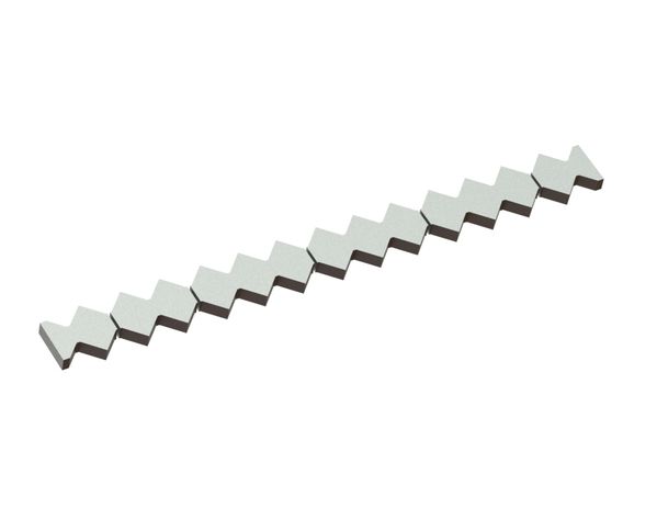 Controcoltello in 6 pezzi 1972x200x50 Premium Line, versione 110, versione W9 per Untha 