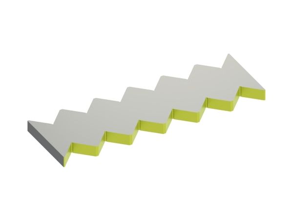 Controcoltello / pettine raschiatore, 500x156x27, Eco Line, versione 65, versione W9 per Lindner Recyclingtech 