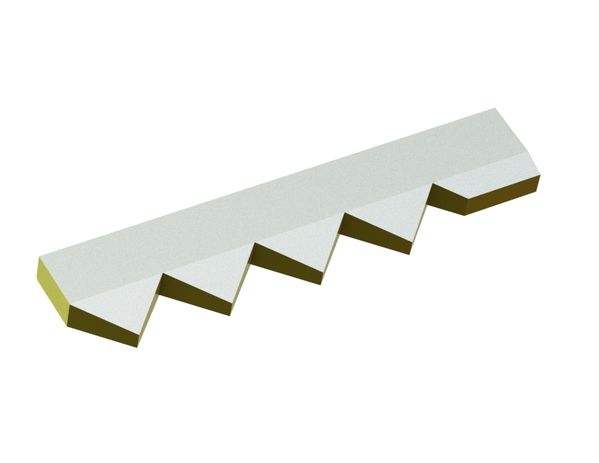 Controcoltello sinistro 440x98x28 Eco Line, versione 80, versione X per Vecoplan 