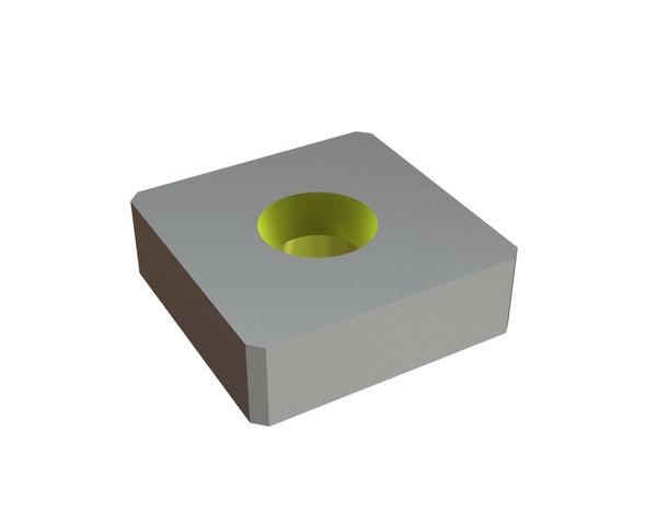 Corona di taglio 38x38x12 Eco Line, svasatura su entrambi i lati, versione X per ARP 