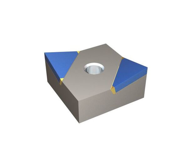Corona di taglio 40x40x20, Hybrid Line, tagliente 25°, M12, qualità in metallo duro H4 per Vecoplan 
