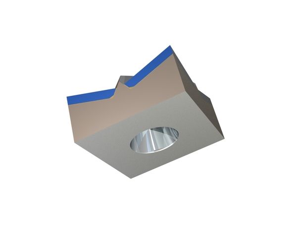 Corona di taglio 43x43x20 Hybrid Line, tagliente 25°, svasatura conica 30° per Lindner Recyclingtech Lindner Universo