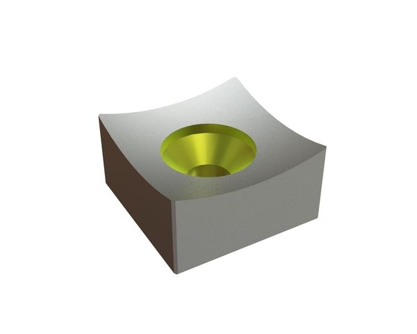 Corona di taglio 43x43x23 Eco Line, 1 foro svasato, versione Y per Bano Recycling s.r.l. 