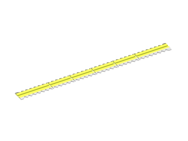Counter knife 12-piece 3036x98x28 Eco Line, tooth pitch 86.2, with chamfer for Vecoplan Vecoplan VVZ 300