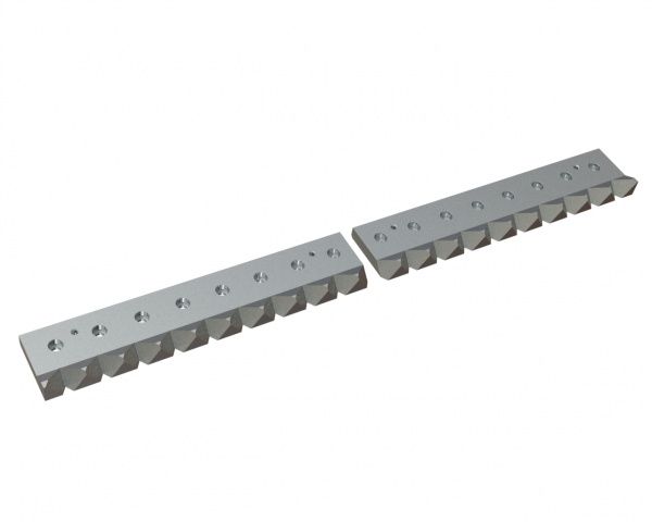 Counter knife 2-parts 1302x131x39 Premium Line for Vecoplan LLC (Retech) Vecoplan VAZ 1300