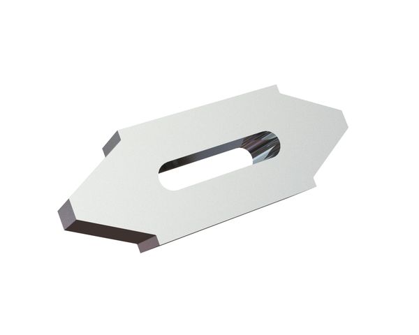 Counter knife 216x80x48, Premium Line, 1 slotted hole, X version for Columbus McKinnon | CM Industrial Shredders 