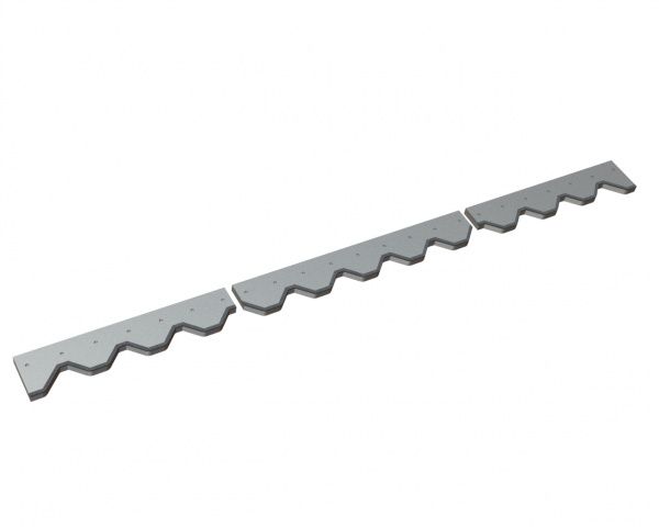 Counter knife 3-parts 1991x137x25 hard faced for Vecoplan LLC (Retech) 