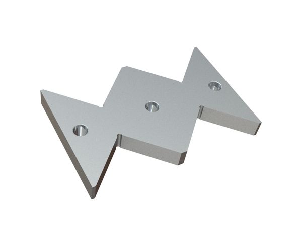 Counter knife 302x200x32, Premium Line, version 117, W8 version for Lindner Recyclingtech 