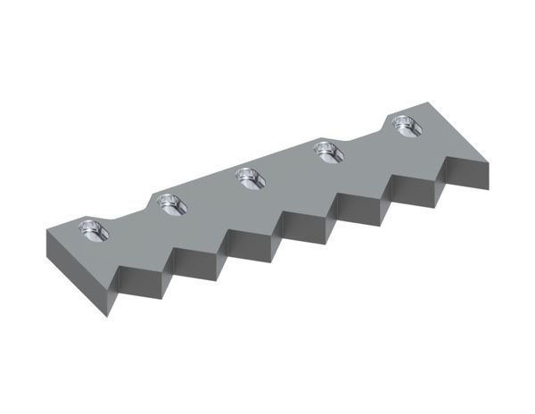 Counter knife 390x109x30, PremiumCut, 5 double-sided slotted holes, 2xM10, X version for Bano Recycling s.r.l. 