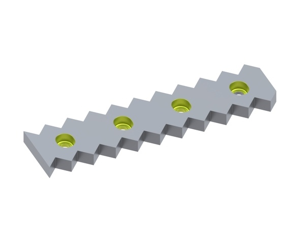 Counter knife 448x110x25 Eco Line version 40, X-version for Vecoplan LLC (Retech) Vecoplan VAZ 1800