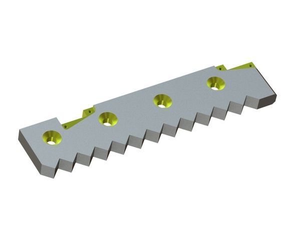 Counter knife 477x104x28 Eco Line, 4 countersunk holes, W1 version for WEIMA America Inc. 