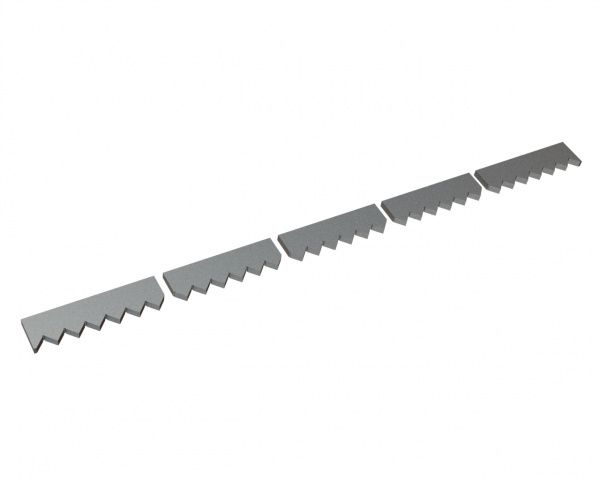 Counter knife 5-parts 1993x115x25 Creusabro for Vecoplan LLC (Retech) Vecoplan VAZ 160/200