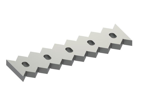 Counter Knife 500x136x27 Premium Line version 43, X-version for Lindner Recyclingtech 
