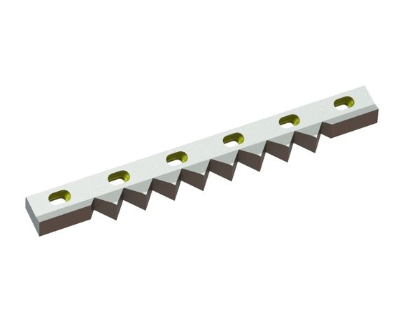 Counter knife 595x73x28 Eco Line, version 40, W version for Zeno Zerkleinerungsmaschinen 