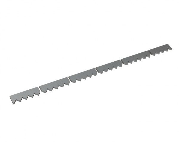 Counter knife 6-part 2485x124x25, Creusabro, version 80 for Vecoplan LLC (Retech) Vecoplan VAZ 2500